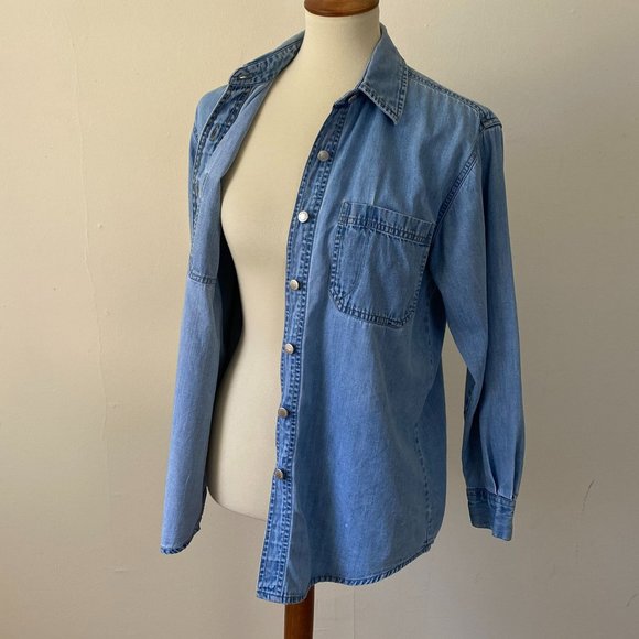 St. John's Bay Denim Collection Button-Up Shirt size S - Picture 3 of 16